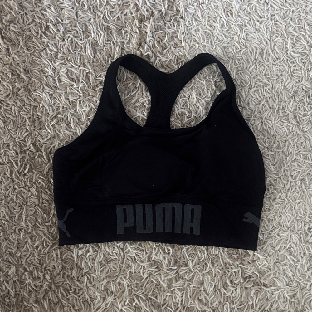 PUMA Black Sports Bra Size Large